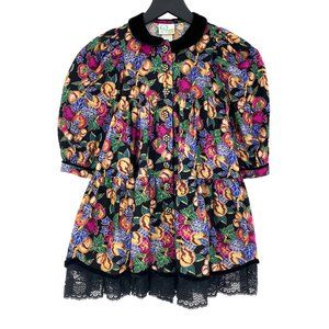 VINTAGE PETALS SAN FRANCISCO 1994 Fruit Lace Dress Size 4